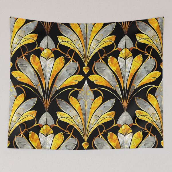 Item preview, Golden And Silvery Hues Art Deco Luxurious Pattern designed and sold by DEC02.