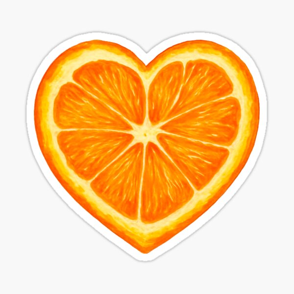 Item preview, Heart-Shaped Orange Slice designed and sold by lea-lani.