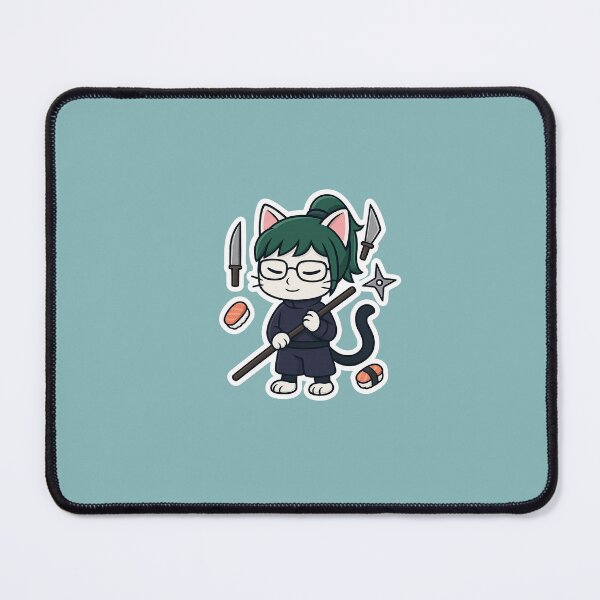 Item preview, Zen Cat of Blades and Snacks (No Background) designed and sold by NyxVerse-Studio.