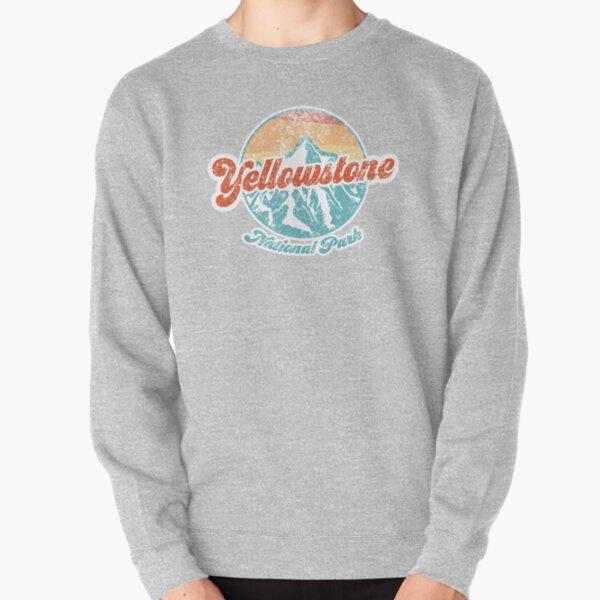 Yellowstone National Park Sticker Pullover Sweatshirt