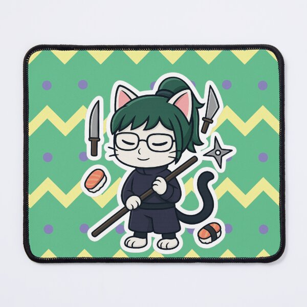 Item preview, Zen Cat of Blades and Snacks designed and sold by NyxVerse-Studio.