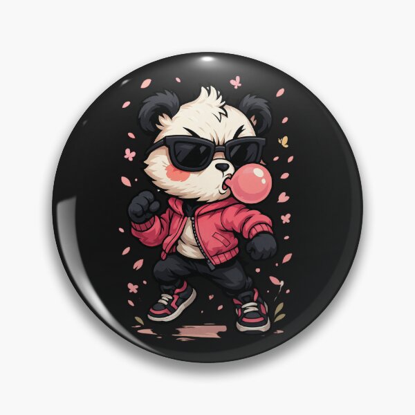 Item preview, Sassy Panda in Pink Jacket Blowing Bubblegum | Cute Street Style Design designed and sold by ColorSplash123.