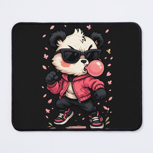Item preview, Sassy Panda in Pink Jacket Blowing Bubblegum | Cute Street Style Design designed and sold by ColorSplash123.