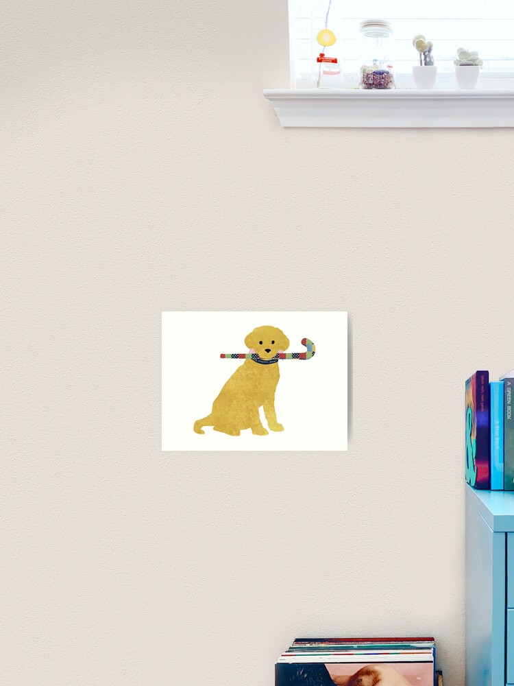 Dingleberries Happen, Golden Retriever dog wall art print