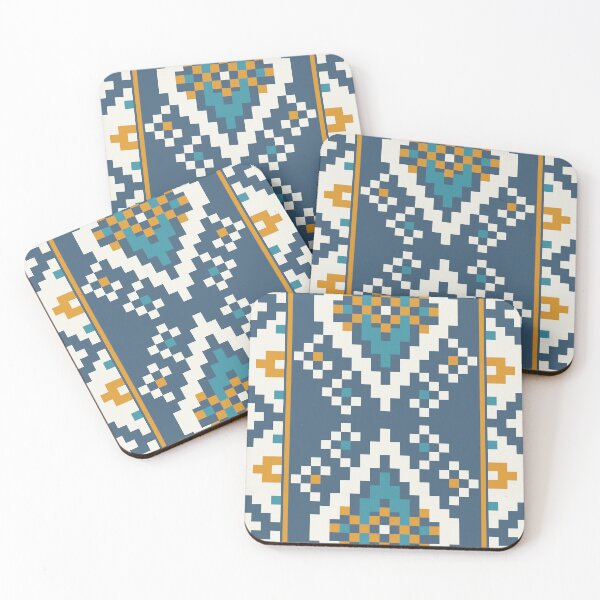 Item preview, Abstract Pixel Blocks Fabric Pattern with Bold Color Transitions for Modern Textiles designed and sold by Loomexa Studio .