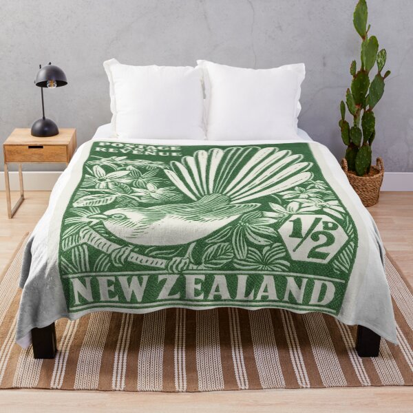Item preview, 1935 NEW ZEALAND Fantail Piwakawaka Stamp  designed and sold by retrographics.