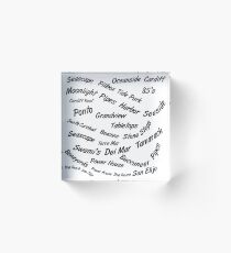 North County Locals Surf Acrylic Block