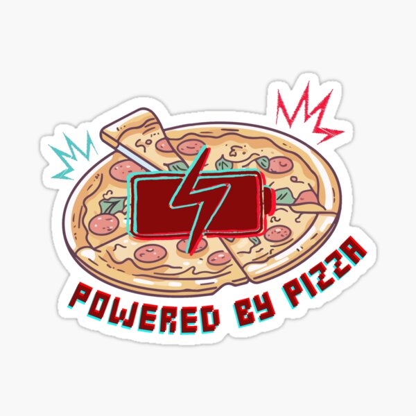 Item preview, Powered by Pizza — Pizza Decor designed and sold by CanvasCoreArt.