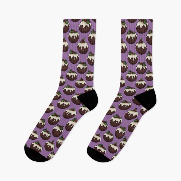 Item preview, Christmas pudding feast with Holly, royal purple designed and sold by Joan and Rose.