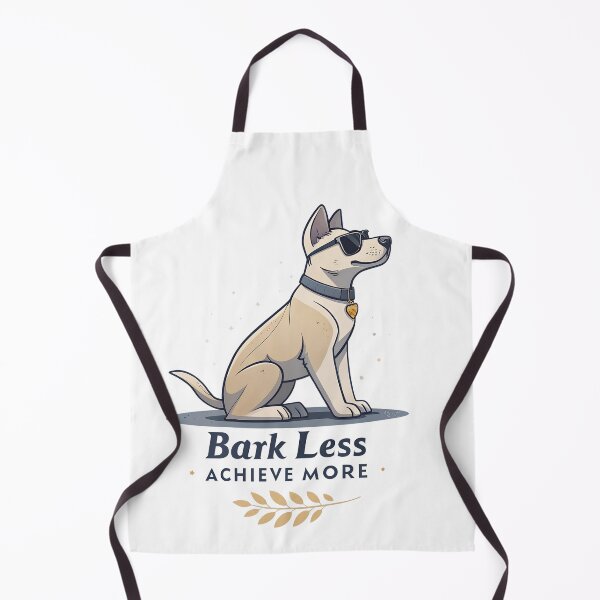 Item preview, Bark Less, Achieve More – Motivated Dog Cartoon designed and sold by Mintloop-Studio.