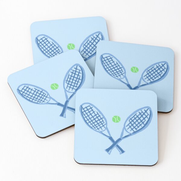 Item preview, Blue Criss Cross Tennis Rackets in Heart designed and sold by SashaSaidSo.