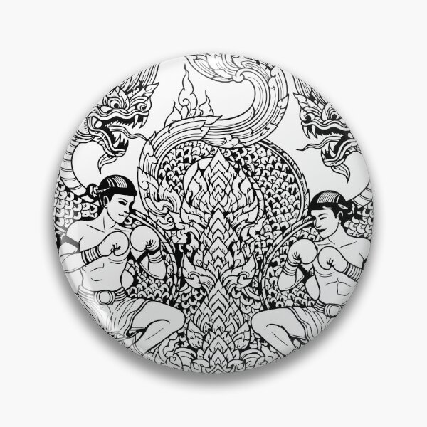 Item preview, Ancient Muay Thai Warriors & Naga - Sak Yant Style Design designed and sold by rich4Design.