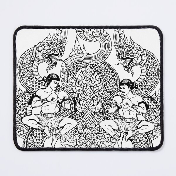 Item preview, Ancient Muay Thai Warriors & Naga - Sak Yant Style Design designed and sold by rich4Design.