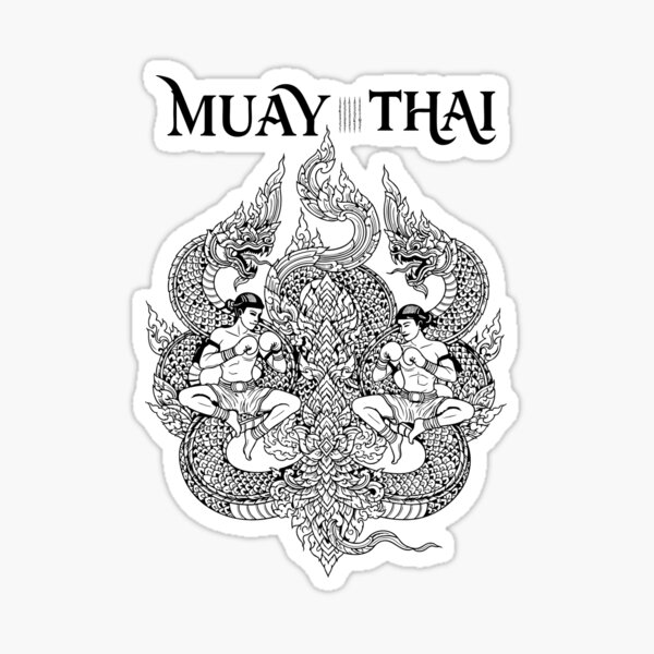 Item preview, Ancient Muay Thai Warriors & Naga - Sak Yant Style Design designed and sold by rich4Design.