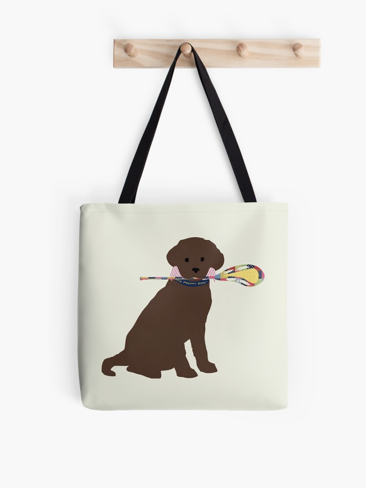 Preppy Chocolate Lab Lacrosse Dog Sticker for Sale by emrdesigns