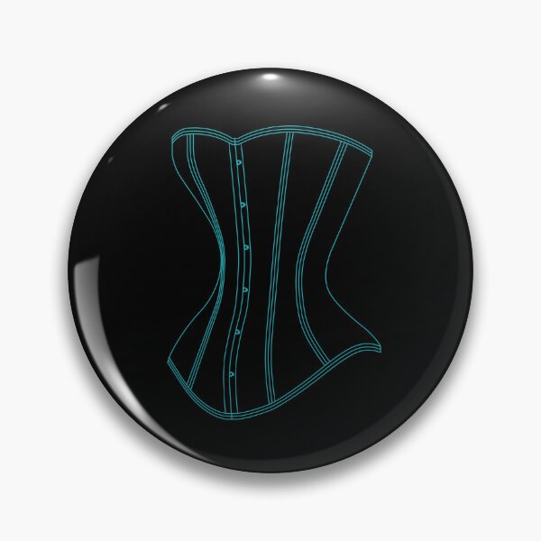 Item preview, Line Art Corset - Teal designed and sold by SleeplessStitch.