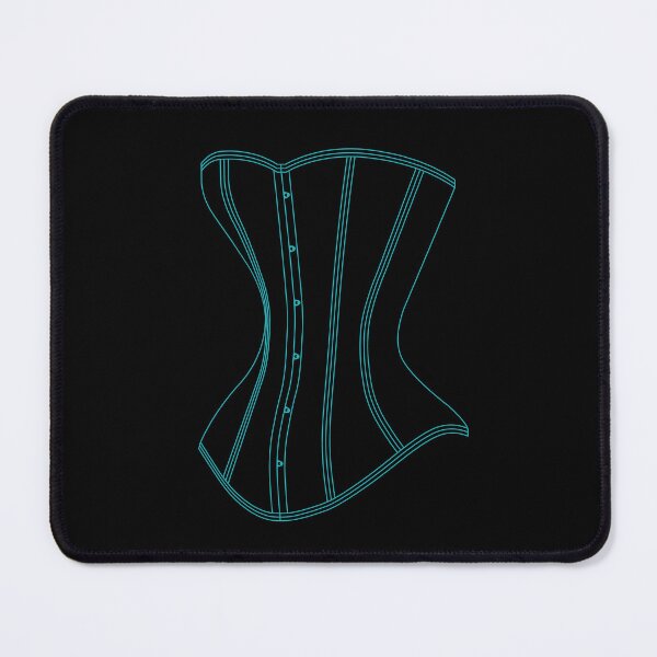 Item preview, Line Art Corset - Teal designed and sold by SleeplessStitch.