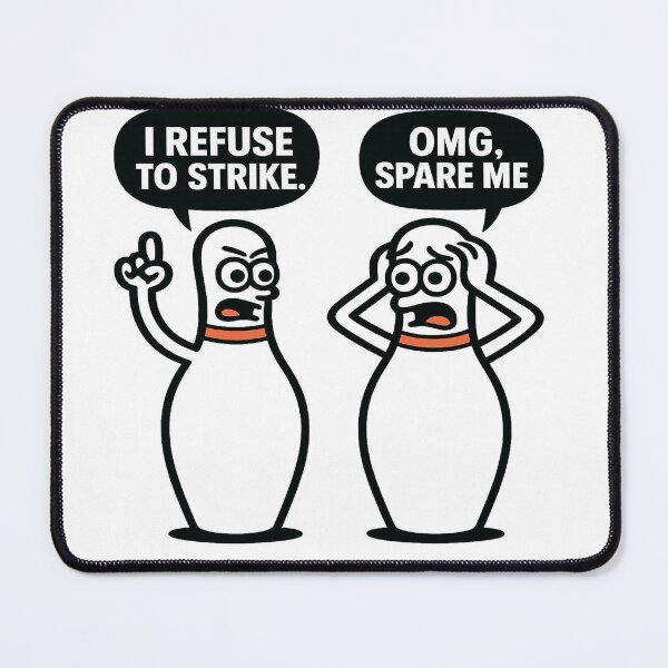 Item preview, Strike-Free Zone: Bowling Pins with Attitude designed and sold by StupidWorldHQ.