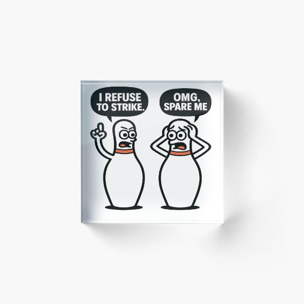 Item preview, Strike-Free Zone: Bowling Pins with Attitude designed and sold by StupidWorldHQ.
