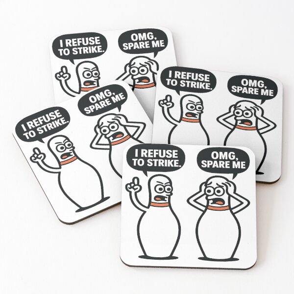 Item preview, Strike-Free Zone: Bowling Pins with Attitude designed and sold by StupidWorldHQ.