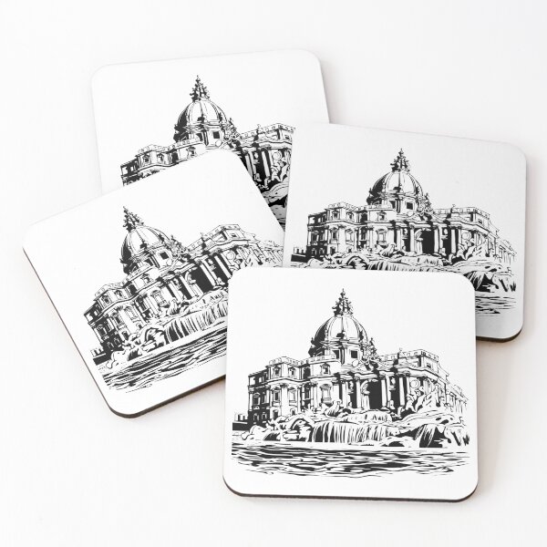Item preview, Trevi Fountain Rome Italy Landmark Ancient Baroque Fount designed and sold by inkoutninja.