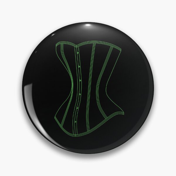 Item preview, Line Art Corset - Green designed and sold by SleeplessStitch.