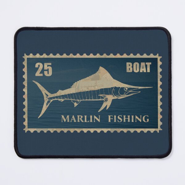 Item preview, Vintage Marlin Fishing Stamp Design designed and sold by KiwiRider.