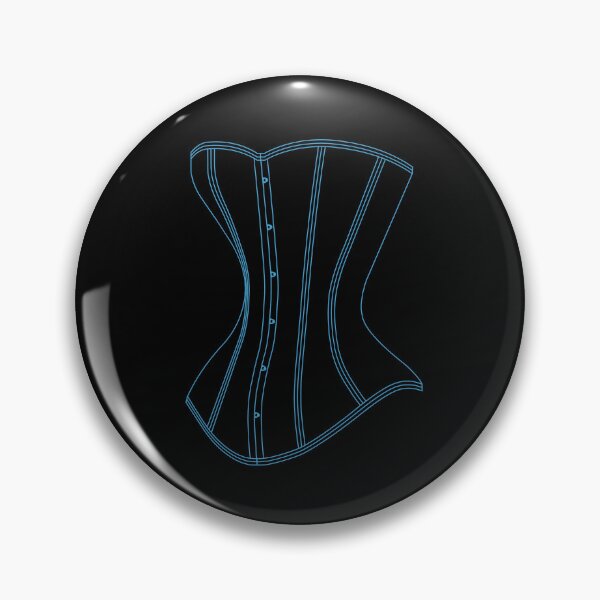 Item preview, Line Art Corset - Blue designed and sold by SleeplessStitch.