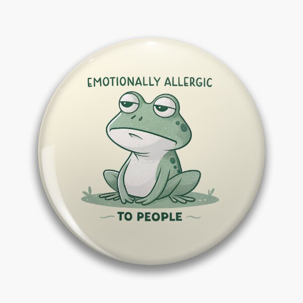 Item preview, Emotionally Allergic to People – Grumpy Frog Art designed and sold by Mintloop-Studio.