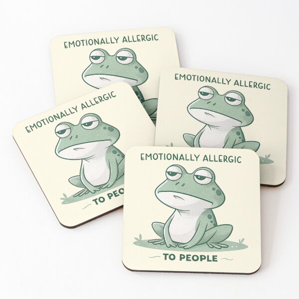 Item preview, Emotionally Allergic to People – Grumpy Frog Art designed and sold by Mintloop-Studio.