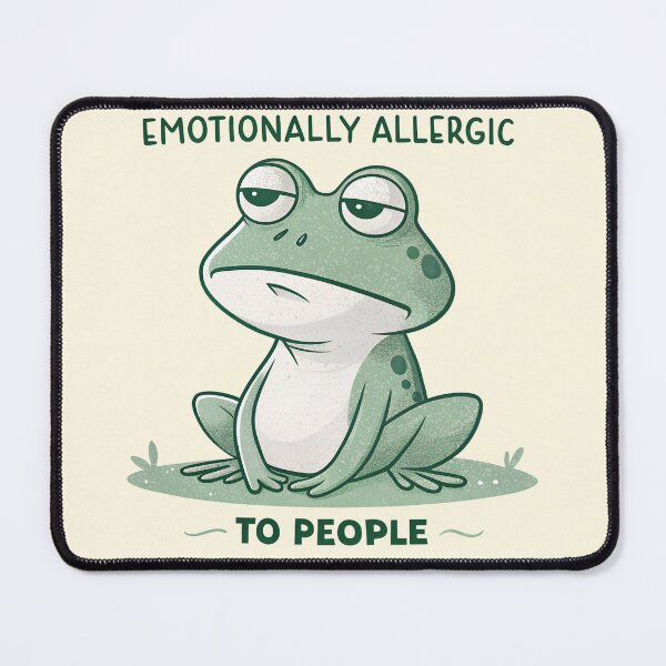 Item preview, Emotionally Allergic to People – Grumpy Frog Art designed and sold by Mintloop-Studio.