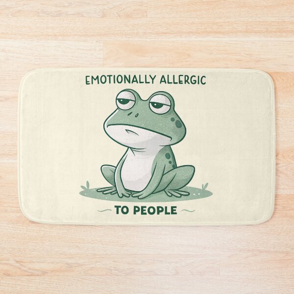 Item preview, Emotionally Allergic to People – Grumpy Frog Art designed and sold by Mintloop-Studio.