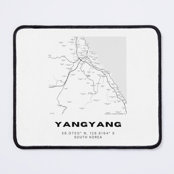 Item preview, Minimalist Yangyang Map – Korean Surfing Coast in Monochrome Style designed and sold by RM-Journey.