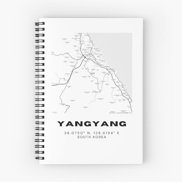 Item preview, Minimalist Yangyang Map – Korean Surfing Coast in Monochrome Style designed and sold by RM-Journey.