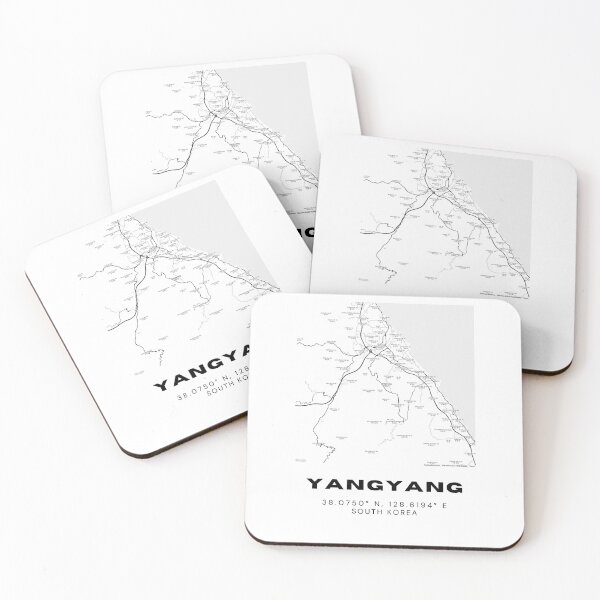 Item preview, Minimalist Yangyang Map – Korean Surfing Coast in Monochrome Style designed and sold by RM-Journey.