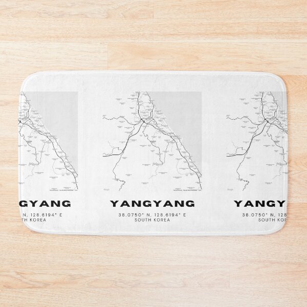 Item preview, Minimalist Yangyang Map – Korean Surfing Coast in Monochrome Style designed and sold by RM-Journey.