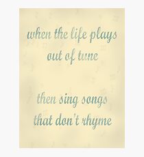 out of tune Photographic Print