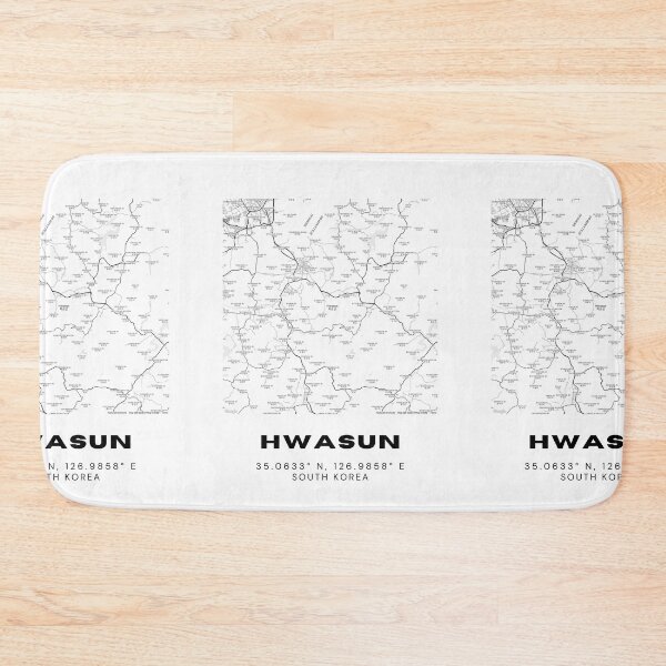 Item preview, Minimalist Hwasun Map – Korean Dolmen Fields in Monochrome Design designed and sold by RM-Journey.