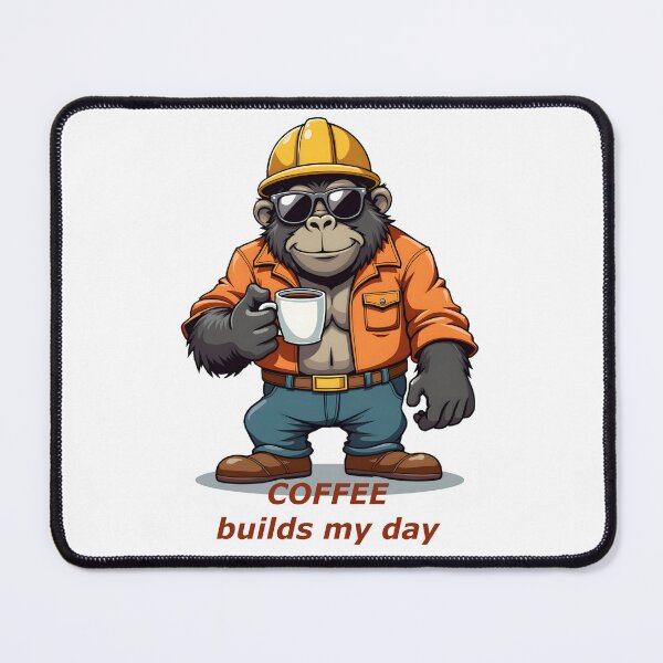 Item preview, Coffee - Gorilla Constructioworker Says Coffee Builds my Day designed and sold by Museum Of Non-Existing Art.