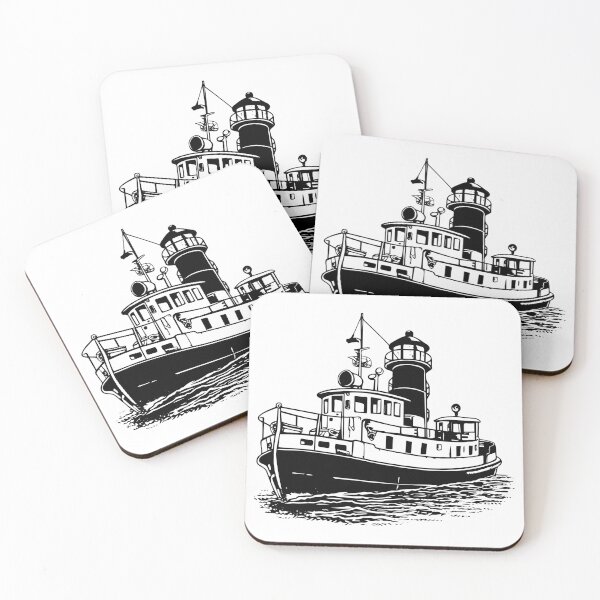 Item preview, Tugboat Towboat Vessel Ship Assist Pull Port Towing  designed and sold by inkoutninja.
