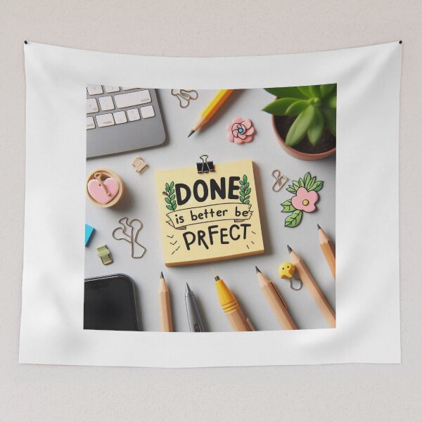 Item preview, Done Is Better Than Perfect – Sticky Note Productivity Motivation Design designed and sold by ashokreddy343.