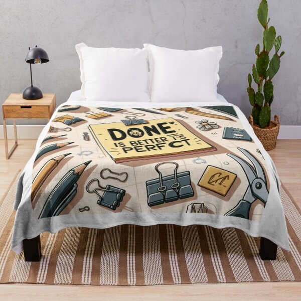 Item preview, Productivity Reminder – Done Is Better Than Perfect Sticky Note Style designed and sold by ashokreddy343.