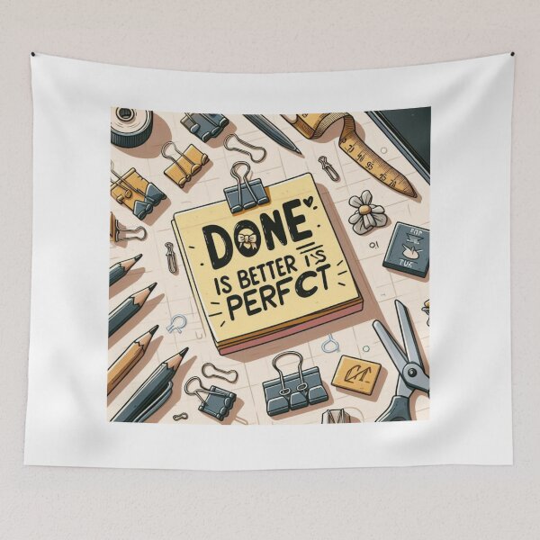 Item preview, Productivity Reminder – Done Is Better Than Perfect Sticky Note Style designed and sold by ashokreddy343.