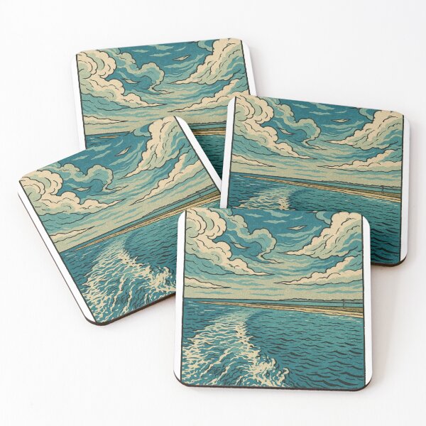 Item preview, Wake’s Passage | Boundless Horizon – Retro Ukiyo-e Vibes designed and sold by GeEeN.