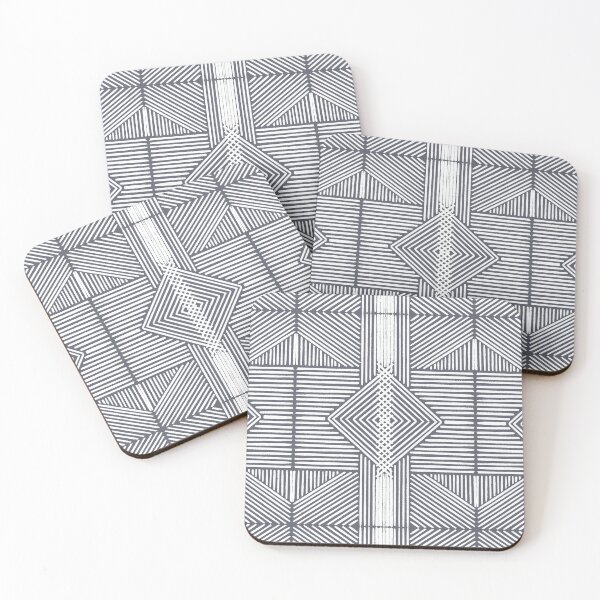 Item preview, Chalk-stamped basketweave – Soft, textured pattern in charcoal grey designed and sold by colorofmagic.