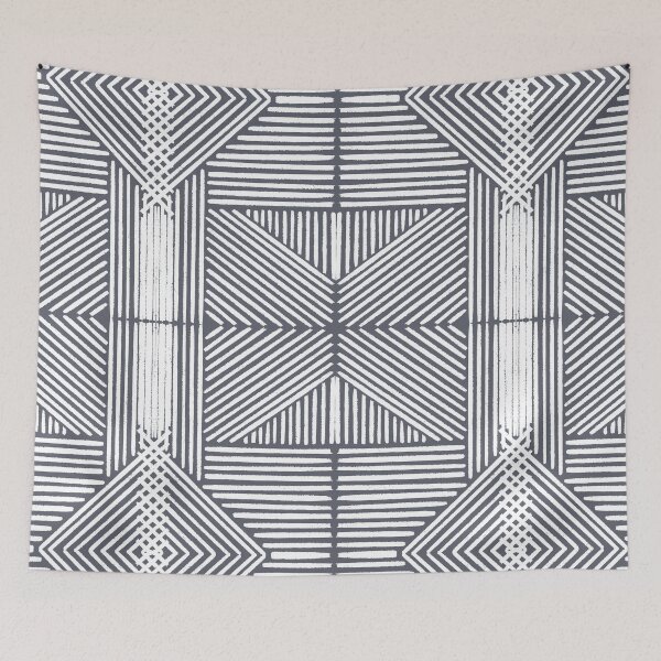 Item preview, Chalk-stamped basketweave – Soft, textured pattern in charcoal grey designed and sold by colorofmagic.