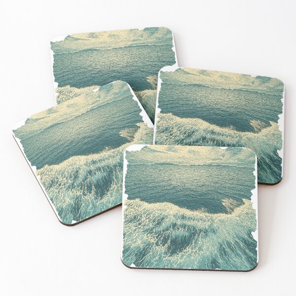 Item preview, Foaming Wake Vista | Island Horizon – Retro Ukiyo-e Vibes designed and sold by GeEeN.