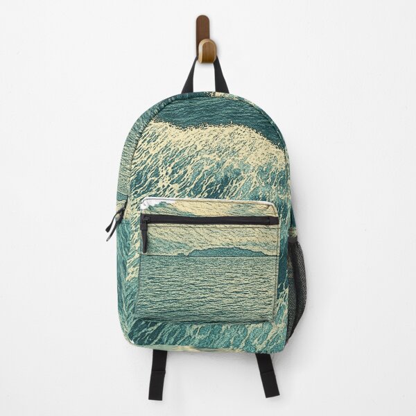 Item preview, Foaming Wake Vista | Island Horizon – Retro Ukiyo-e Vibes designed and sold by GEEEN.