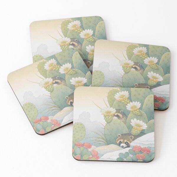 Item preview, Coati in the Blooming Mexican Desert designed and sold by CloudReverie.