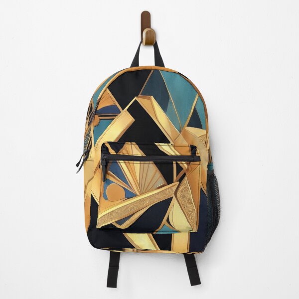 Item preview, Luxury Art Deco Golden And Blue Geometric Abstract  designed and sold by DEC02.